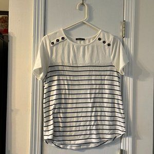 Striped Button Detail Shirt